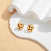 LILIE&WHITE Gold Plated Knot Stud Earrings for Women - Classic