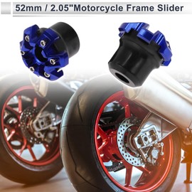 TUCKBOLD 14mm Motorcycle Slider Frame Aluminum Alloy Plastic Wheel Fairing Protection Crash Pad Protector Guard 52mm 48mm Screw Hexagon Wrench Blue Black 2 Pcs