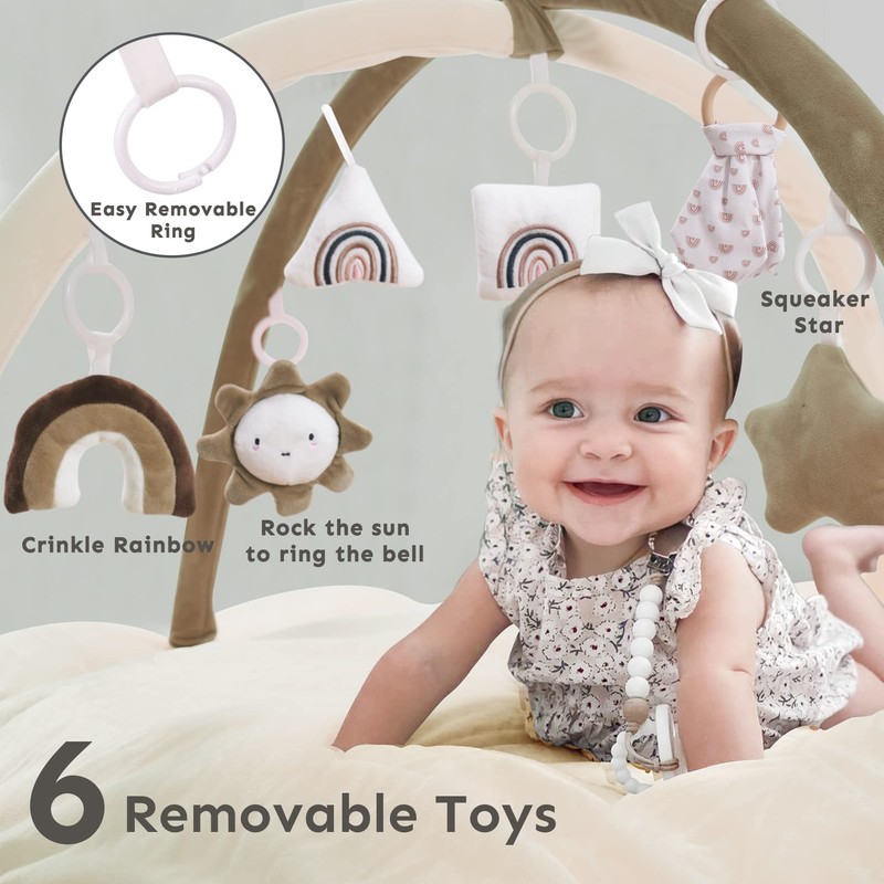 5-in-1 Thick & Plush Baby Play Gym, Baby Play Mats