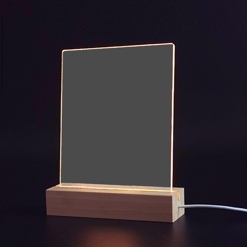 Desktop Luminous Memo Note Board Plug In LED Lamp Base