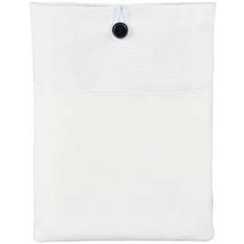 craspire White Large A5 Book Cover Made of Cotton Fabric Book Cover with Button Washable Reusable Protective Cloth for Notebook Scrapbooking DIY Crafts for Bound Paperback Book Lovers