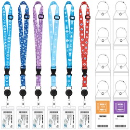 6 Sets Cruise Lanyards for Cruise Ship Cards Retractable Cruise Lanyards Waterproof ID Badge Holders with 8 Pcs Cruise Luggage Tags for Carnival Cruise(Fresh Sailing)