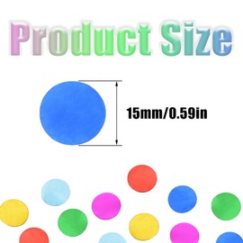Yosawo Metallic Round Sequin Confetti 15 mm Colourful 50 g / 1.76 oz for Birthday, Wedding & More