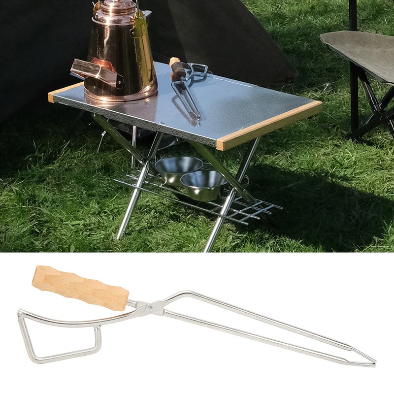 Fire Pit Tongs Heavy Duty Stainless Steel Lengthen Widen Thicken