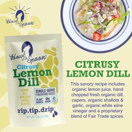 Howl at the Spoon's Lemon Dill 6-pack - Single Serve Sauce, Versatile Flavor for Fish, Chicken, Tofu, Salads. All Natural with No Preservatives, Small Batch Freshness with Rich Organic Spices