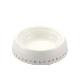 Richell 156021 Cat Easy to Eat Tableware, S Line, White, 1 Piece, Anti-Slip, Spill Resistant, Flip Resistant, Plastic, Rubber Legs Included, For Adult Cats, Size: 6.4 x 6.3 x 1.7 inches (16.3 x 16 x