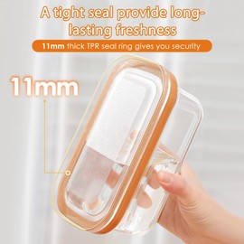 Airtight Butter Slicer, Butter Dish with Lid for Fridge, Storage Organization Butter Holder, Butter Keeper for Easy Cutting 8 Ounces or Two 4 Ounces of Butter (280g, Brown)