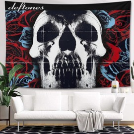 Tyericnckax Rock Legends Wall Tapestry 40"X60" - Vintage Band Skull Poster For Bedroom & Living Room, Gothic Music Decor Blanket For Metalheads