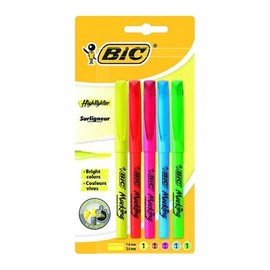 FINCHLEY 2X Brite Liner Highlighters Assorted (Pack of 5) 893133 + FREE REFILL PEN
