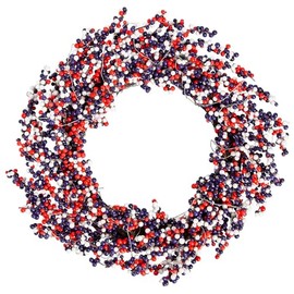 Light-Up Red White & Blue Patriotic Wreath