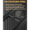 LVYIHAN Matte Black Round Barn Door Handles 12"/16"/18"/24"/36"/48"/59'', Pull Push