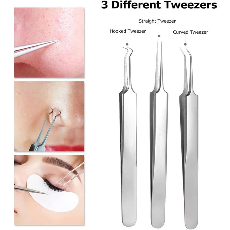 Blackhead Remover Comedone Extractor,15 Pcs Professional Stainless Steel Blackhead Remover
