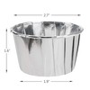 50Pcs Aluminum Foil Cupcake Cups, Eusoar Silver Disposable Muffin Liners,