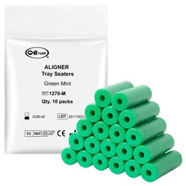B Rush 20Pcs Chewie Para Alineadores Invisalign, Aligne Chewie Para Tirantes Invisibles, Alineadores Bandeja Seaters Ortodónticos Chompers Sabor Perfumado Paquete De 2 Cada Par Envuelto Indi