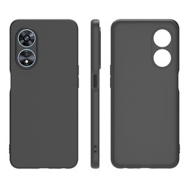 QWYJ Funda para OPPO A58 4G Case Protectora de TPU Suave Ultrafina Matte Minimalista for OPPO A58 4G Funda Liso(Negro)
