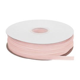 MECCANIXITY Velvet Ribbon 1/4 Inch x 50 Yard Single Face Spool Silky Velvet Fabric for Bouquets DIY Crafts Gift Wrapping Wedding Party Light Pink