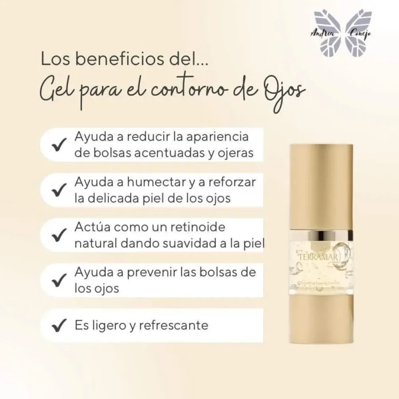Gel Contorno Ojos Antiarrugas Terramar Hidratante Hipoalergénico 20ml