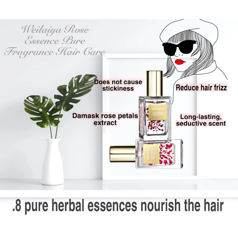 generic Weilaiya Rose Essence Pure Fragrance Hair Care Oil 1.41fl