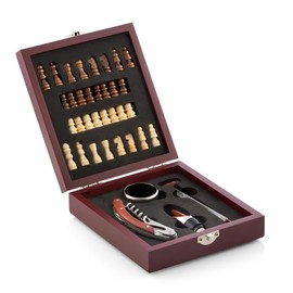 Premium Wine Accessories Gift Set 37 Pieces with Wooden Box Gift Box for Men and Women Unusual / Funny Gift Idea for Christmas, Easter and Personal Anniversaries
