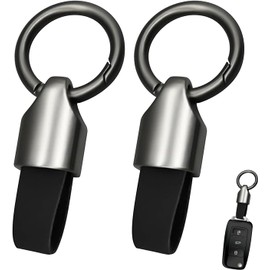 2 Piezas Llavero para Auto para Hombre, Llaveros para coche Hombre, Acero + Cuero, Desmontable, Regalo Práctico para Llaves de Coche, USB, Gadgets