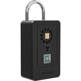 SFW New Smart Lock Box,Bluetooth Key Box with App Control & Passcode, Waterproof Wall Mounted & Door Hanging Security Key Lock Box for Home Realtor Office Home Warehouse