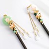 4 PCS Lexziuo Chinese Hair Sticks,Handcrafted Wooden Hairpins with Flower