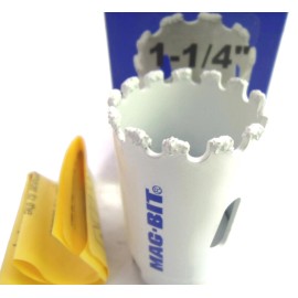 MAG-BIT 1-1/4" Tungsten Carbide Grit Hole Saw Blades Magnus Mag-Bit NEW IN BOX