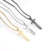Inspirational Bible Verse Cross Necklace for Men - Stainless Steel