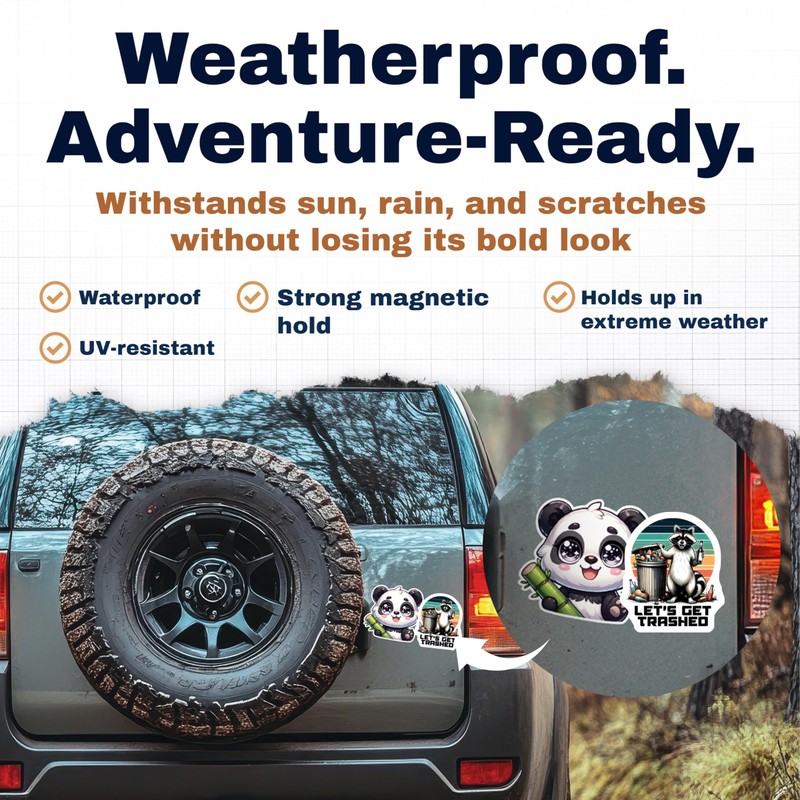 Trash Panda Magnets Magnet - 2 Pack - 5 Inches