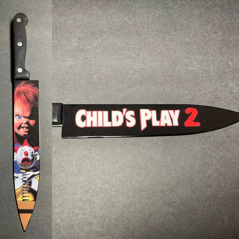 Childs Play 1 & 2 Knife Set With Sublimated Stands