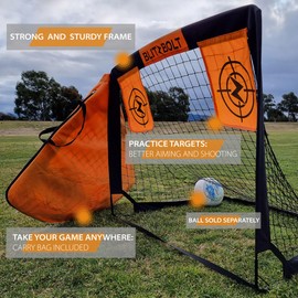 BlitzBolt Pop-Up Soccer Goal 4x3 ft (120x90 cm) – Portable, Durable, Easy Setup, Perfect for Kids and Adults Soccer Training and Games, Ideal for Homes and Backyards