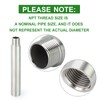 TAISHER 2PCS Stainless Steel Pipe Fittings, 1/4" NPT Male x