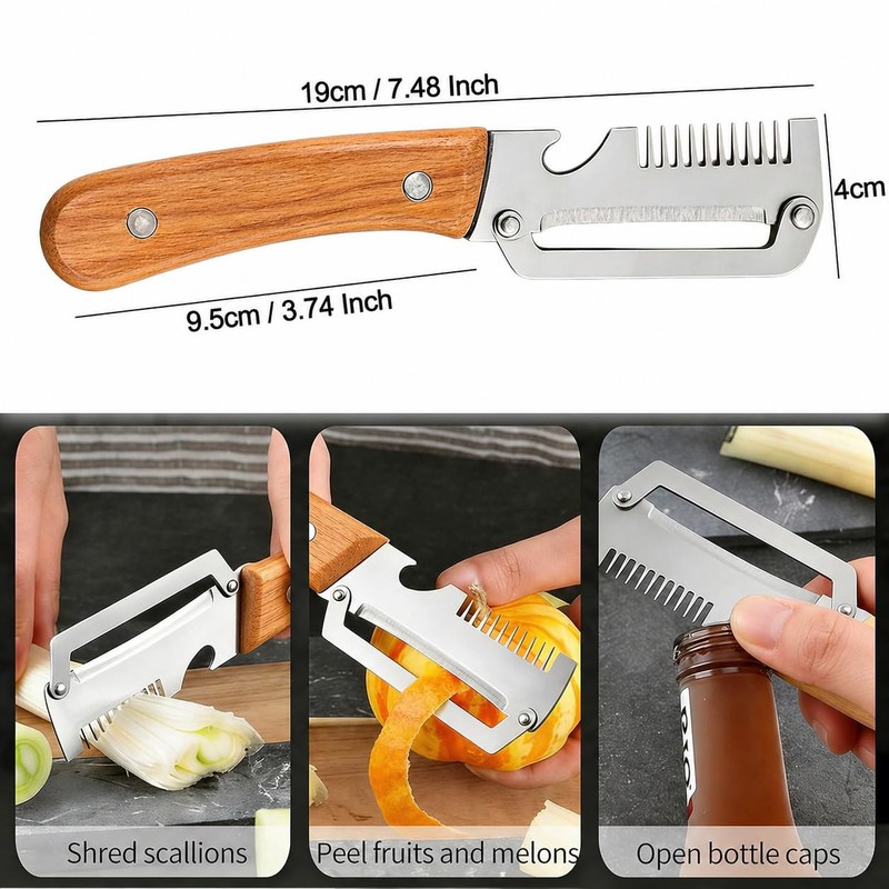 2 Pack Multifunctional Vegetable Peeler, 3 in 1 Kitchen Vegetable