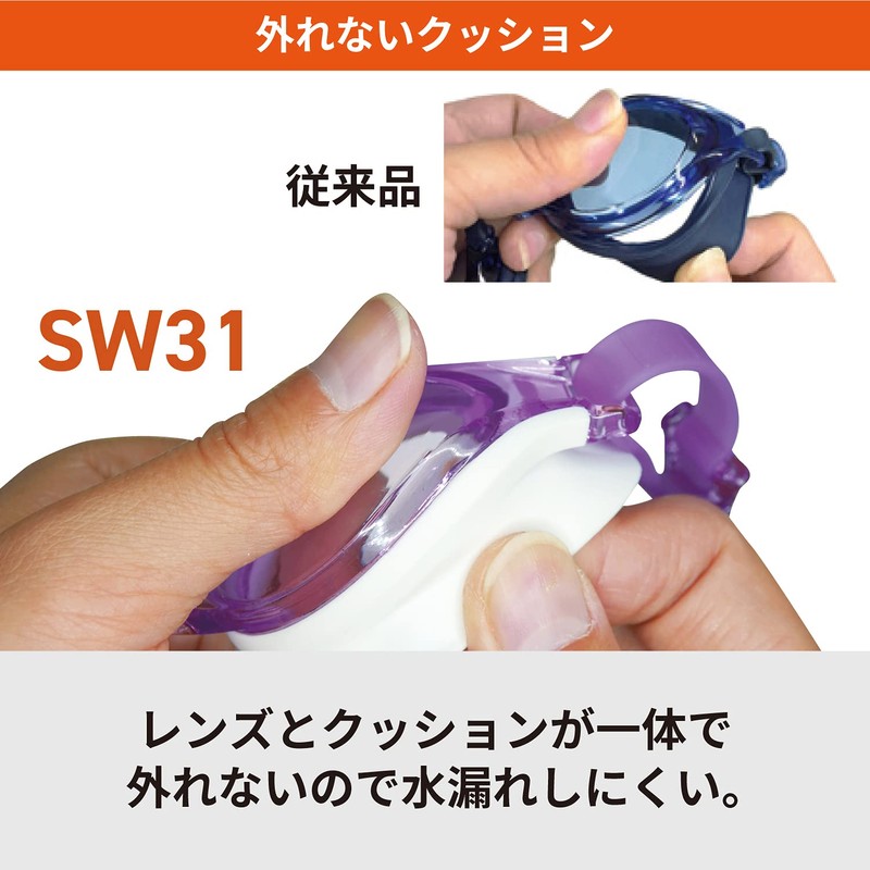SWANS SW31 CLA Clear Fitness Swimming Goggles, Made in Japan