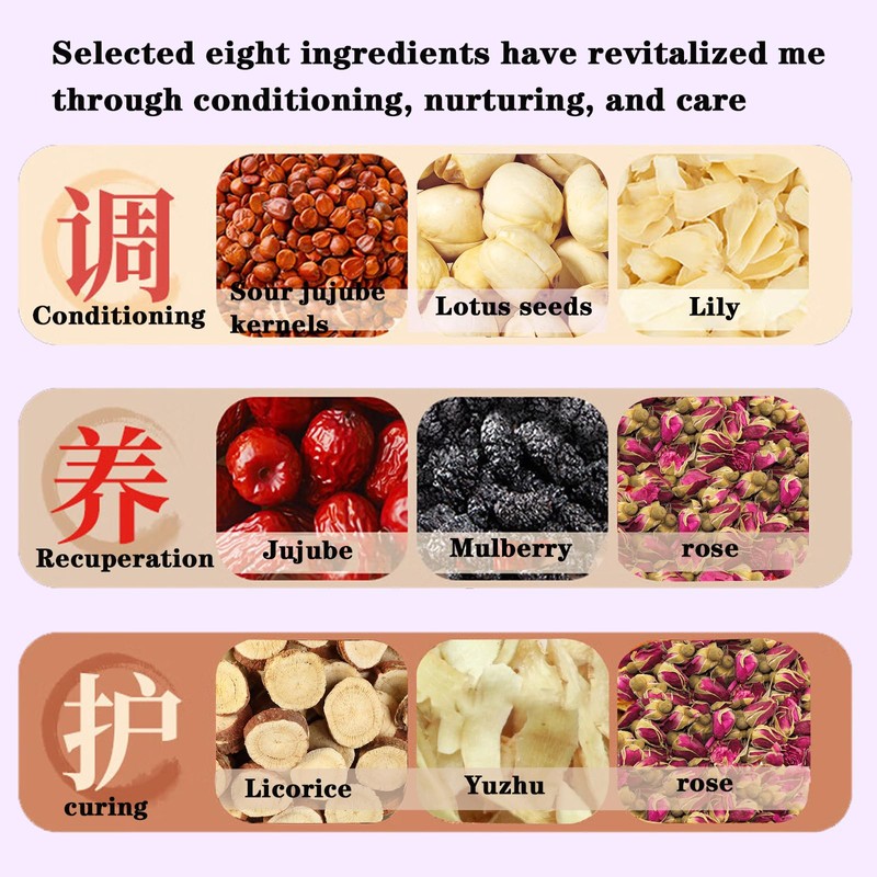 Sour Jujube Kernel Tea Poria Cocos Sleep Time Tea Supports