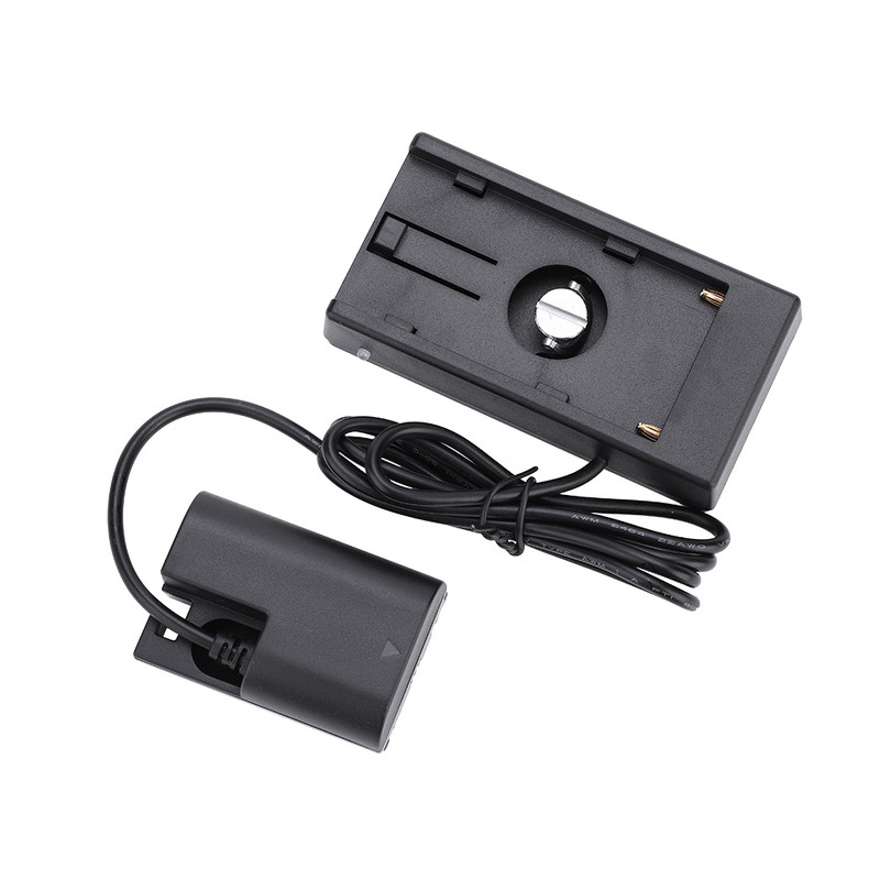 NP-F970 to LP-E6 Dummy Battery Plastic Plate Mount Adapter Cable