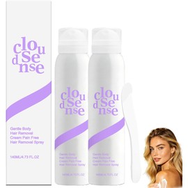 Cloud Sense Hair Removal Mousses,Gentle Flawless Hairs Remover,Fast Acting Soothing Care for Smooth Body Legs,Gentle Care for Sensitive Skin, Practical Kit for Women and Men (2pcs)