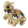 Lovely Elephant Shape Elephant Statue Vividly for Cafe Wealth Figurine(Green