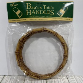 Clover Bamboo Design Purse Handles Clover Needlecraft Bag’s & Tote’s 6” Round Plastic