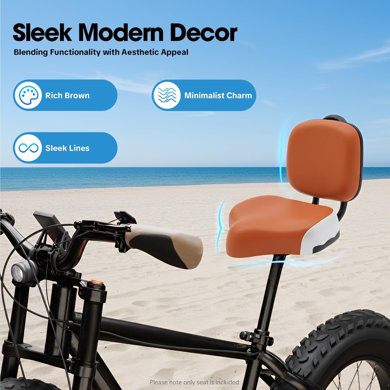 Tricycle Seat with Backrest,Extra Wide Tricycle Saddle Seat with Back
