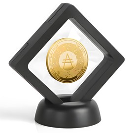 SUPIA ADA Commemorative Coin, Includes Coin Decoration Stand and Round Clear case 0.3mm (Gold)