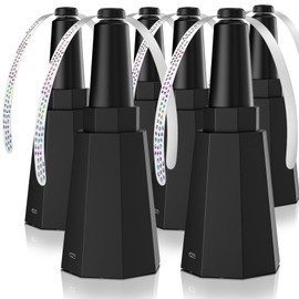 6-Pack Rechargeable Fly Fans for Tables Up to 10-hour Working Time, Indoor Outdoor Mute Food Fans to Keep Flies Away, Retractable Table Fans with Hook for Home Restaurant Party Picnic Patio, Black