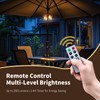 Dark Wood Grain Patio Umbrella Light with Remote Control, Rechargeable