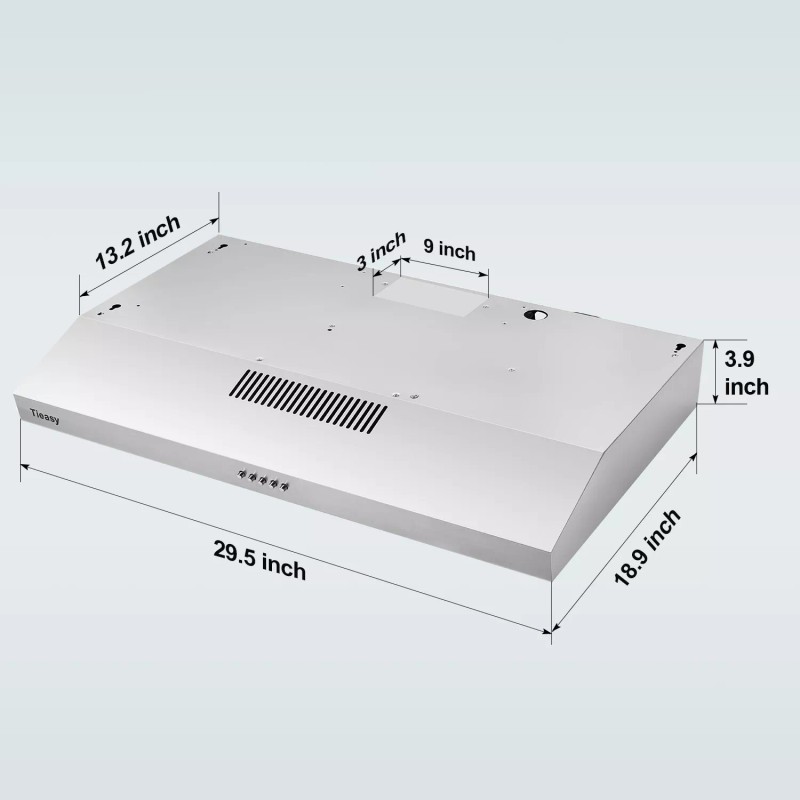 SNDOAS Under Cabinet Range Hood 30 inch Stainless Steel 230CFM