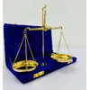 Vintage Brass Balance Weighing Scale Polished With Velvet Box With
