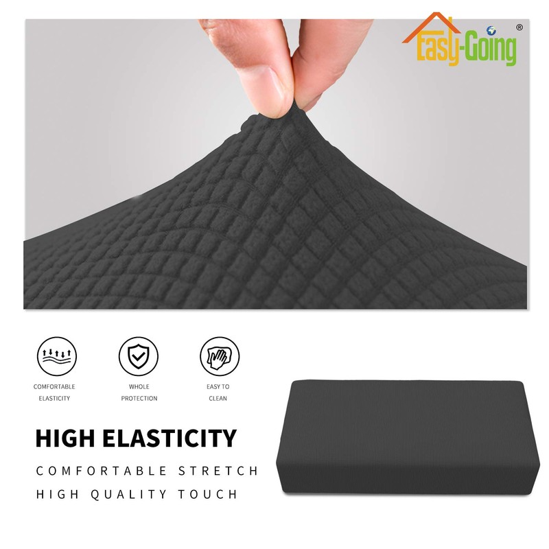 Easy-Going Stretch Ottoman Cover Folding Storage Stool Furniture Protector Soft