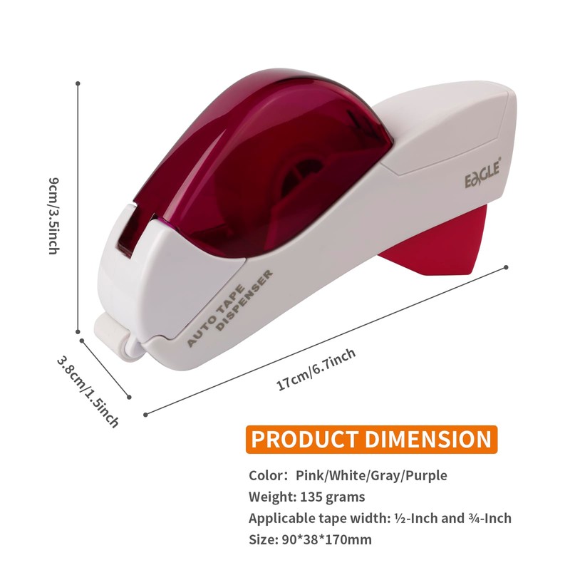 Eagle Automatic Tape Dispenser and Tape Gun. Free 1/2" (12