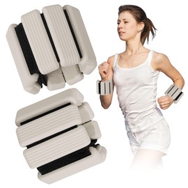 Wrist and Ankle Weights, Arm Weights for Women Comfortable and Breathable, Freely Removable, Adjustable Weights Ankle Wrist Weights for Yoga Dance Volleyball, Smoke White