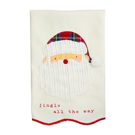 Mud Pie Light Up Christmas Towel, Santa, 21" x 14"