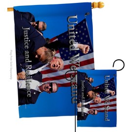 Ornament Collection Trump Rally 2024 Flag Set Wall Hanging Deor for Home Porch President 47 MAGA Yard Sign Poster Outdoor Patriotic Decorations, Republican Gifts Made in USA